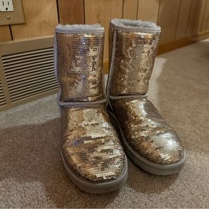 Ugg Silver Sequin Boots
